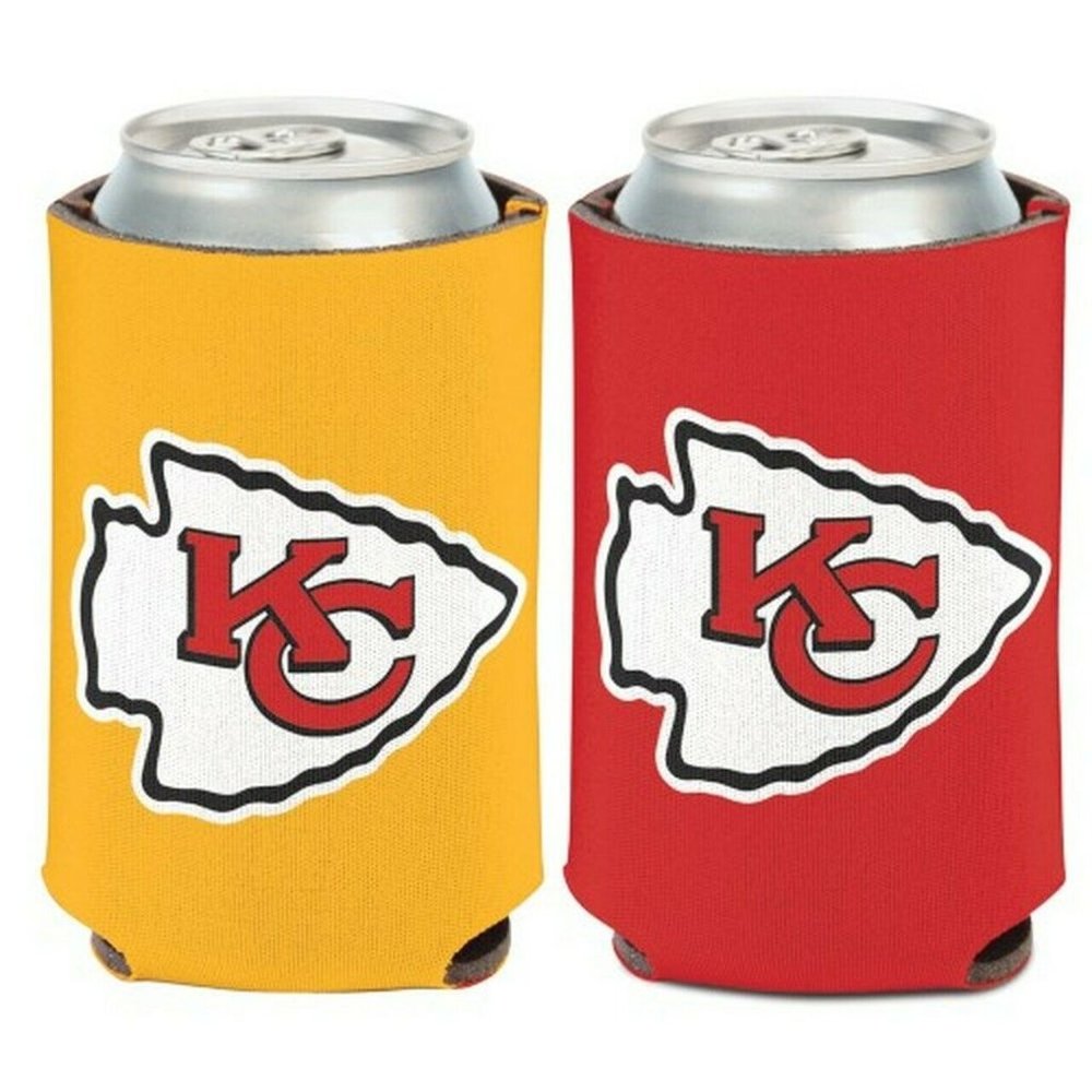 Kansas City Chiefs Logo Can Cooler 12oz Collapsible Koozie - Two Sided
